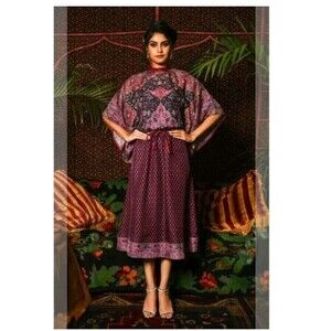 Elegant Purple Midi Dress